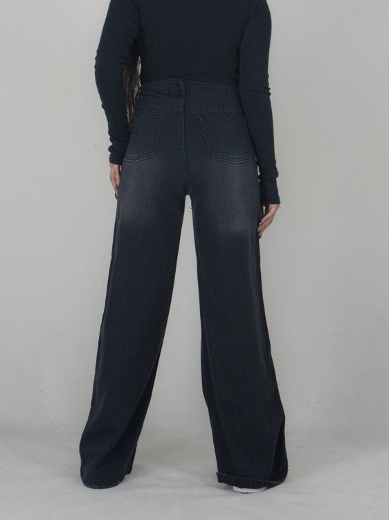 شلوار جین فول بگ ذغالی