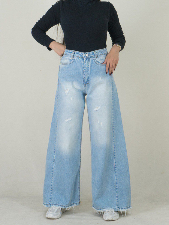 شلوار جین شافل یخی