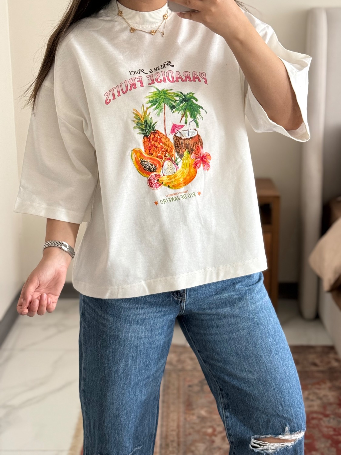 تیشرت هاوایی طرحدار🌼😍🎀